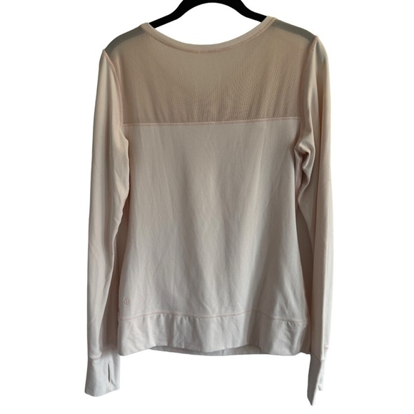 Lululemon Just Breathe Long Sleeve, Heathered Parfait Pink, Size 6 - Picture 11 of 12